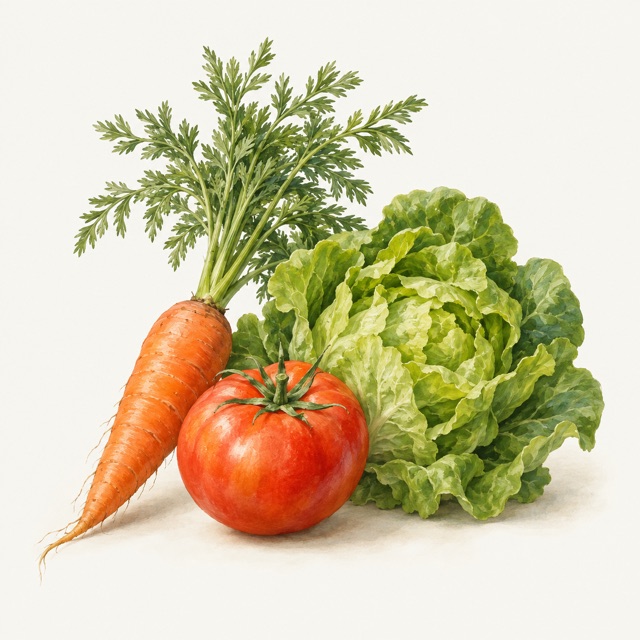 Botanična ilustracija zelenjave